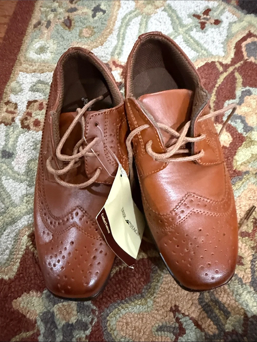 Men's Brown Leather Wingtip Dress Shoes